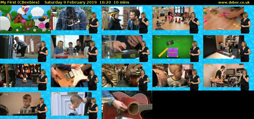 My First (CBeebies) Saturday 9 February 2019 16:20 - 16:30
