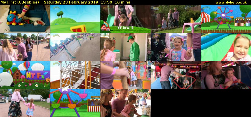 My First (CBeebies) Saturday 23 February 2019 13:50 - 14:00