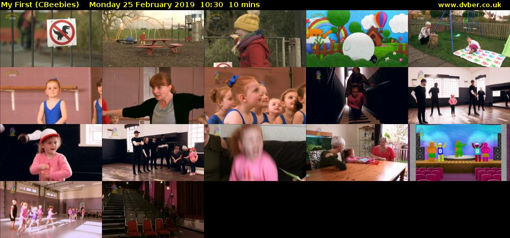 My First (CBeebies) Monday 25 February 2019 10:30 - 10:40