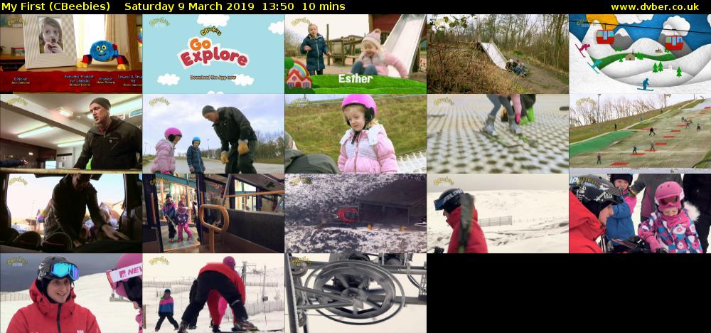 My First (CBeebies) Saturday 9 March 2019 13:50 - 14:00