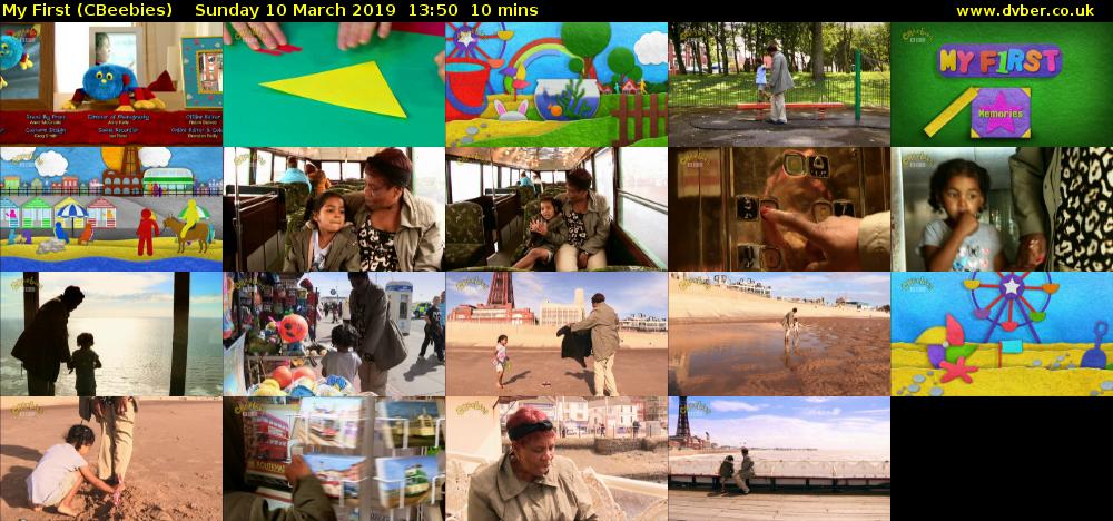 My First (CBeebies) Sunday 10 March 2019 13:50 - 14:00