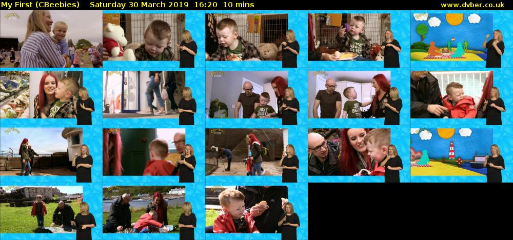 My First (CBeebies) Saturday 30 March 2019 16:20 - 16:30