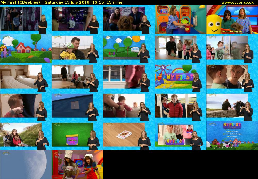 My First (CBeebies) Saturday 13 July 2019 16:15 - 16:30
