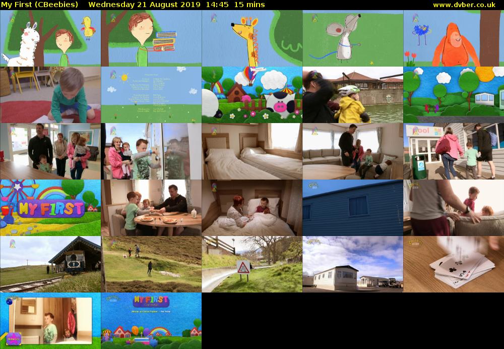 My First (CBeebies) Wednesday 21 August 2019 14:45 - 15:00