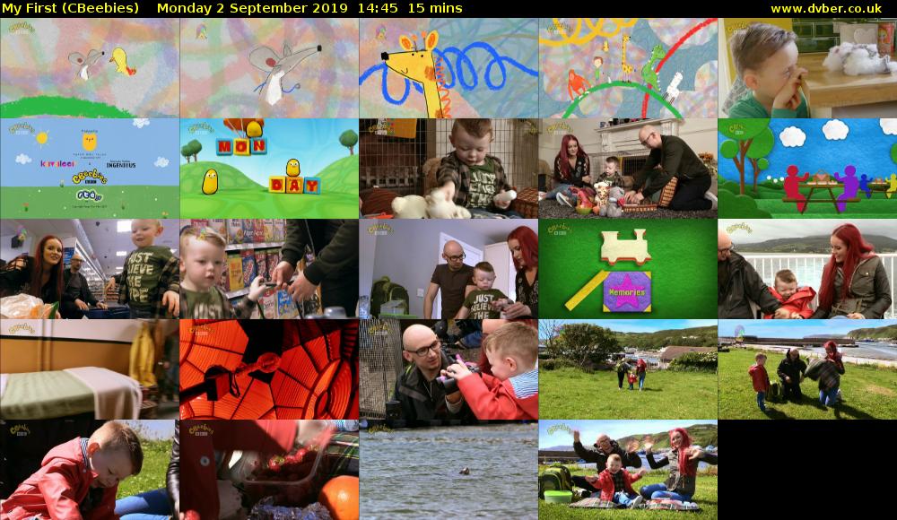 My First (CBeebies) Monday 2 September 2019 14:45 - 15:00