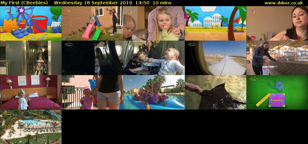 My First (CBeebies) Wednesday 18 September 2019 14:50 - 15:00