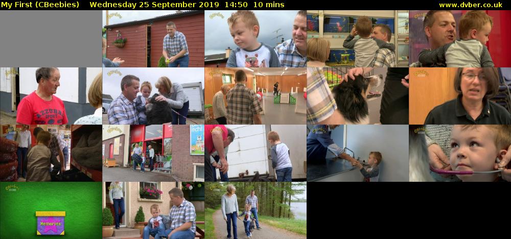My First (CBeebies) Wednesday 25 September 2019 14:50 - 15:00