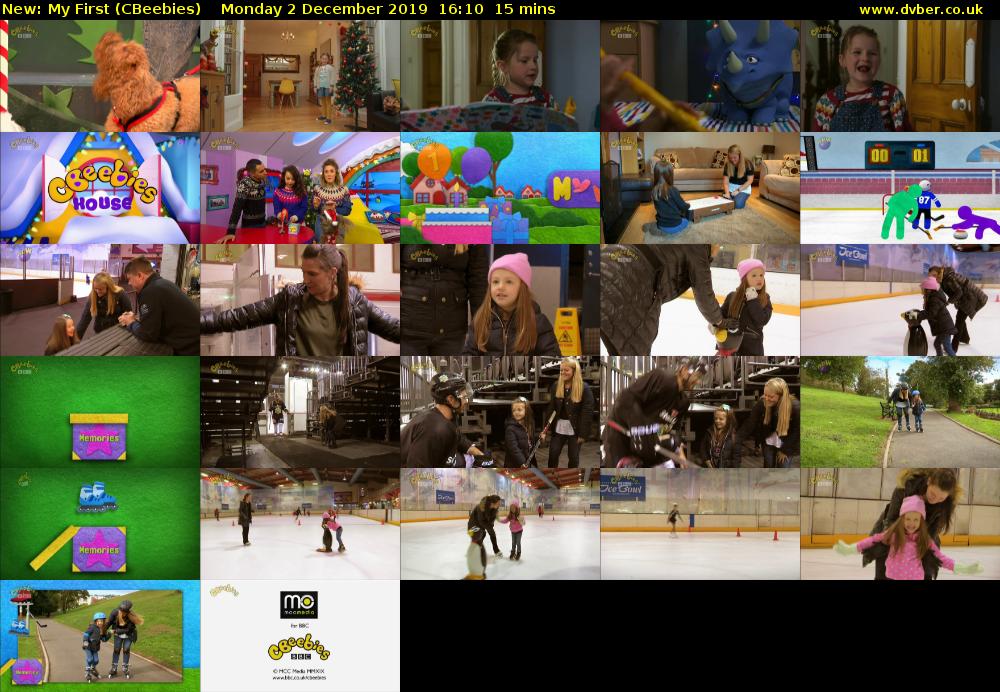 My First (CBeebies) Monday 2 December 2019 16:10 - 16:25