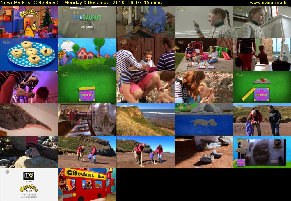 My First (CBeebies) Monday 9 December 2019 16:10 - 16:25