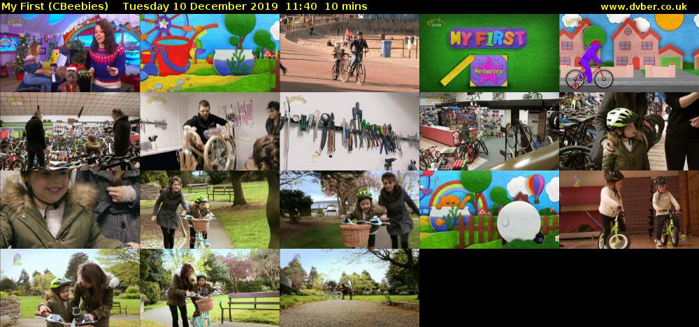 My First (CBeebies) Tuesday 10 December 2019 11:40 - 11:50