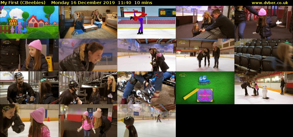 My First (CBeebies) Monday 16 December 2019 11:40 - 11:50