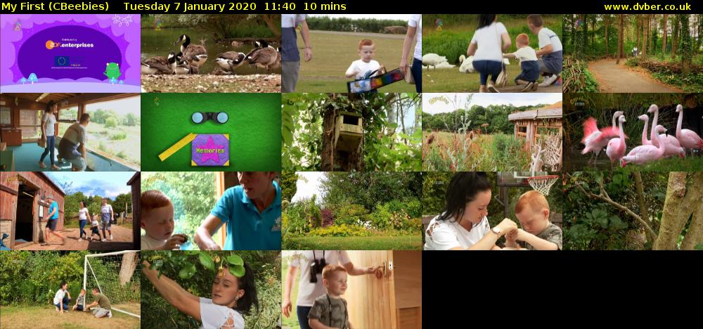My First (CBeebies) Tuesday 7 January 2020 11:40 - 11:50