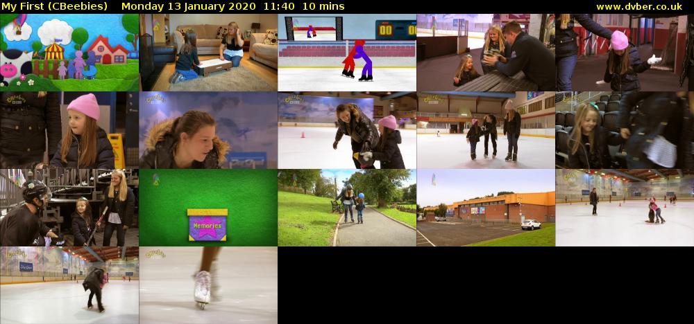 My First (CBeebies) Monday 13 January 2020 11:40 - 11:50