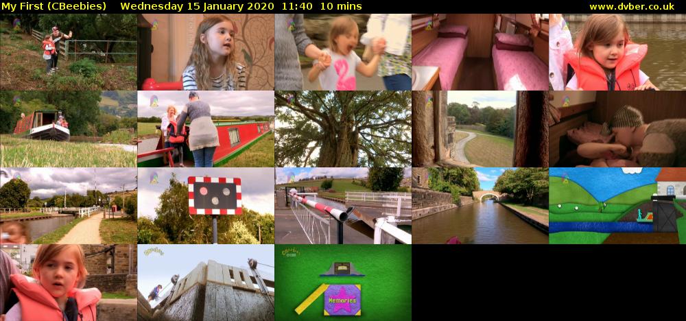 My First (CBeebies) Wednesday 15 January 2020 11:40 - 11:50