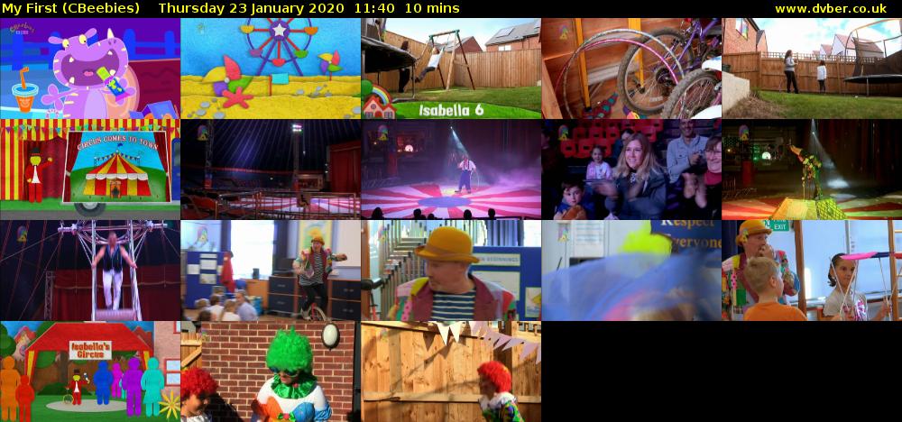 My First (CBeebies) Thursday 23 January 2020 11:40 - 11:50