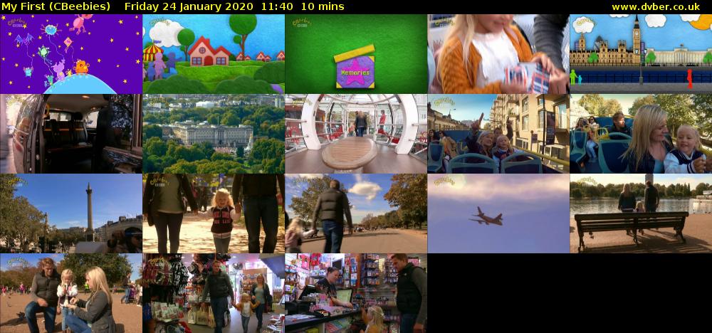 My First (CBeebies) Friday 24 January 2020 11:40 - 11:50