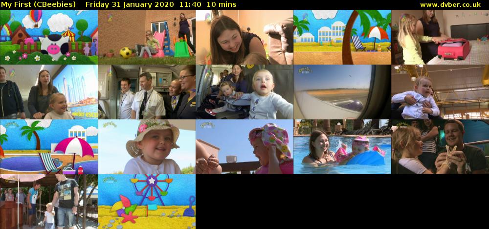 My First (CBeebies) Friday 31 January 2020 11:40 - 11:50