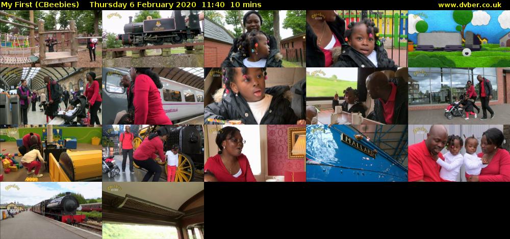 My First (CBeebies) Thursday 6 February 2020 11:40 - 11:50