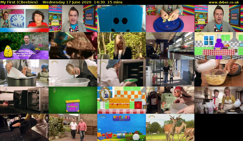 My First (CBeebies) Wednesday 17 June 2020 14:30 - 14:45