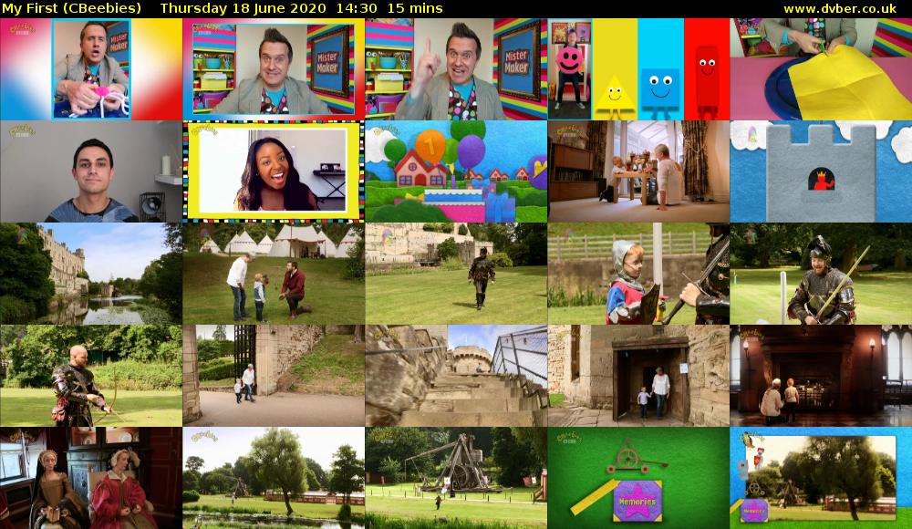My First (CBeebies) Thursday 18 June 2020 14:30 - 14:45
