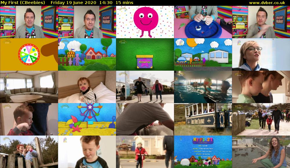 My First (CBeebies) Friday 19 June 2020 14:30 - 14:45