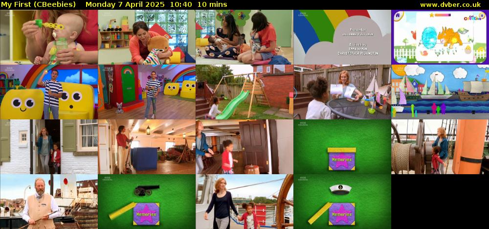 My First (CBeebies) Monday 7 April 2025 10:40 - 10:50