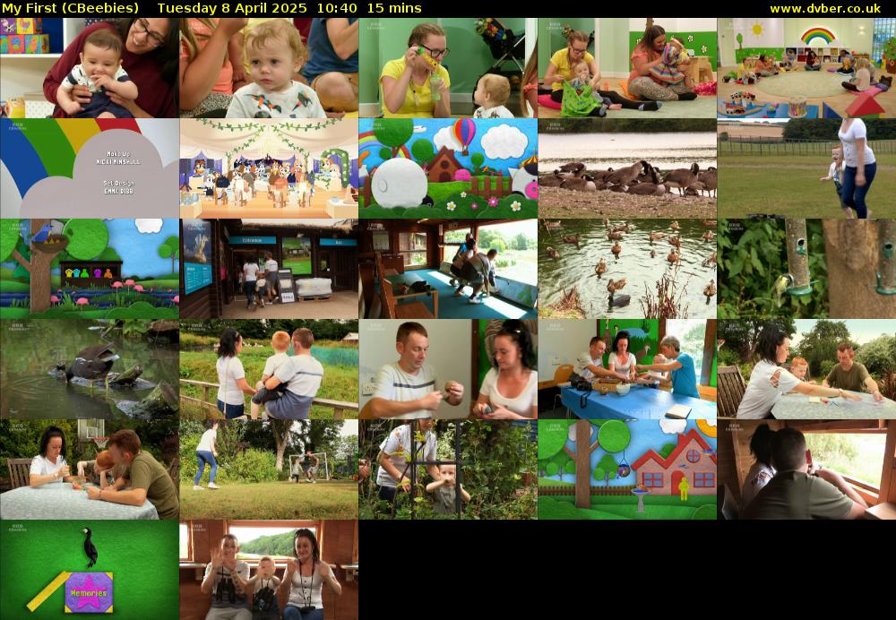 My First (CBeebies) Tuesday 8 April 2025 10:40 - 10:55