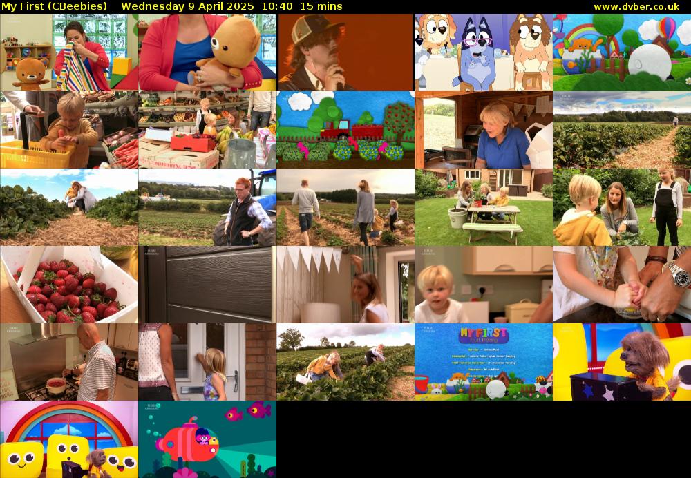 My First (CBeebies) Wednesday 9 April 2025 10:40 - 10:55