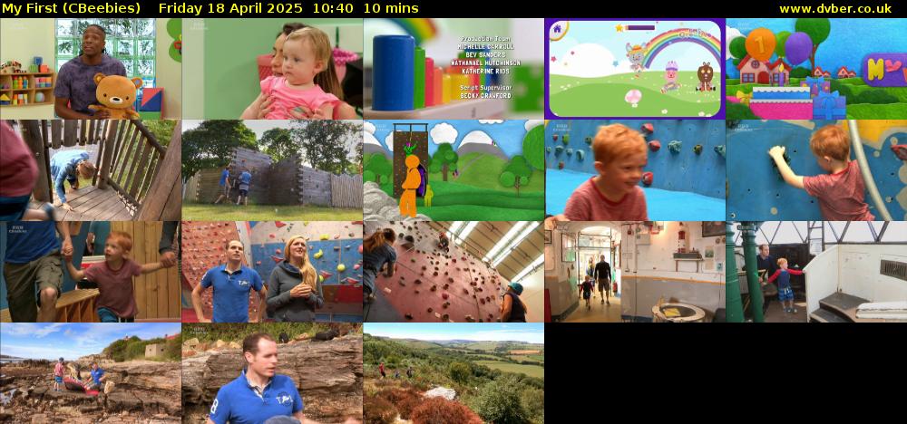 My First (CBeebies) Friday 18 April 2025 10:40 - 10:50
