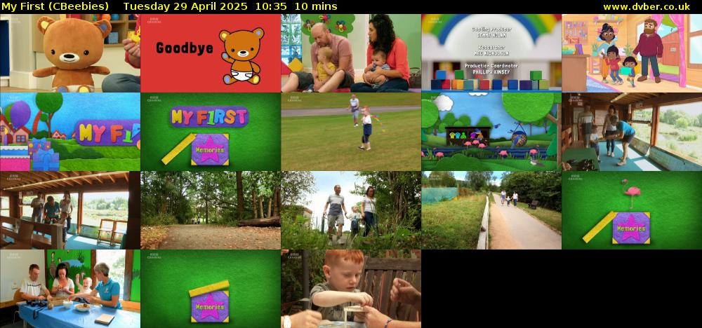 My First (CBeebies) Tuesday 29 April 2025 10:35 - 10:45
