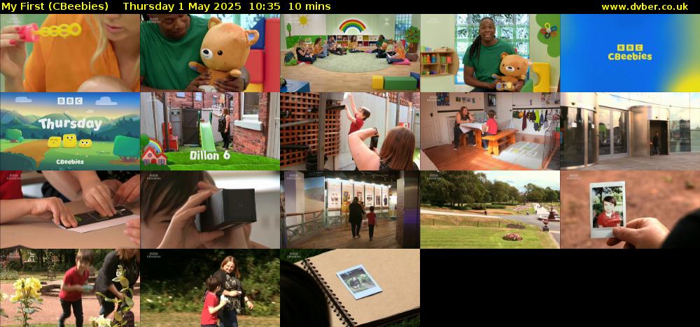 My First (CBeebies) Thursday 1 May 2025 10:35 - 10:45
