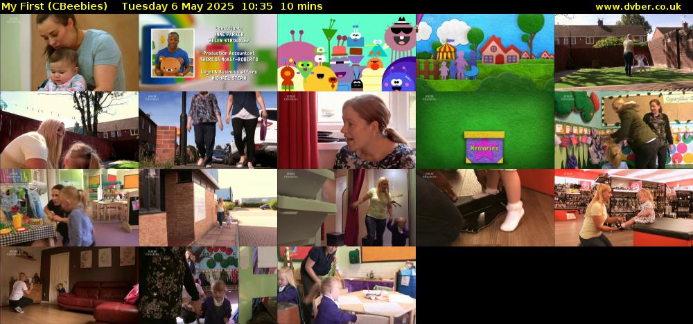 My First (CBeebies) Tuesday 6 May 2025 10:35 - 10:45