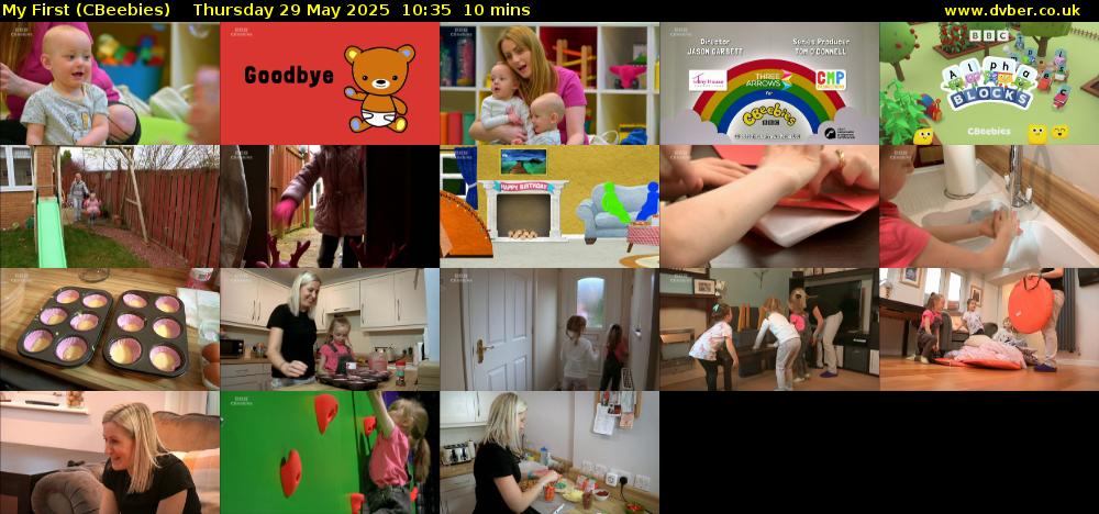 My First (CBeebies) Thursday 29 May 2025 10:35 - 10:45