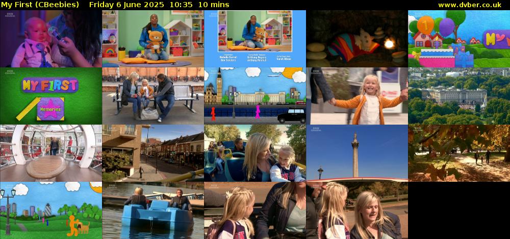 My First (CBeebies) Friday 6 June 2025 10:35 - 10:45