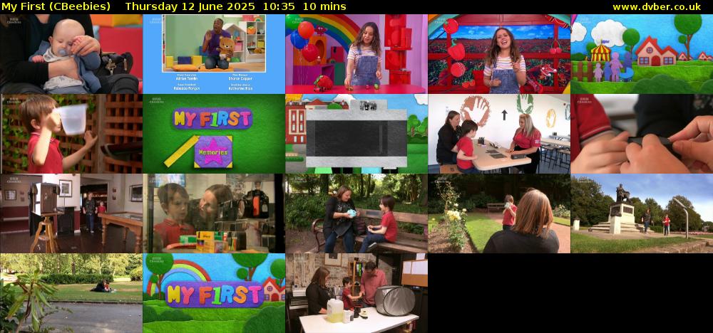 My First (CBeebies) Thursday 12 June 2025 10:35 - 10:45