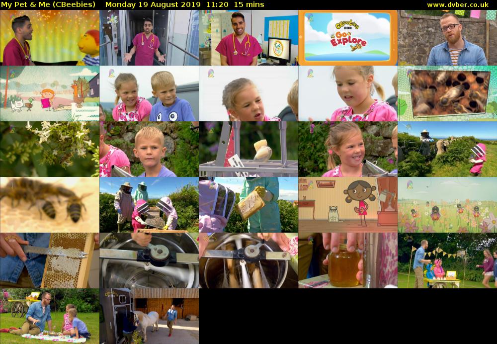 My Pet & Me (CBeebies) Monday 19 August 2019 11:20 - 11:35