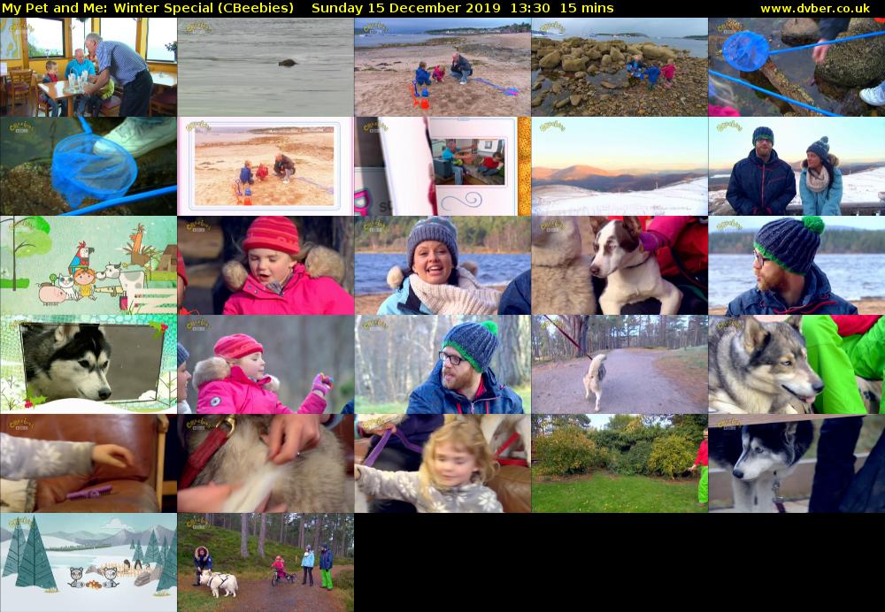 My Pet and Me: Winter Special (CBeebies) Sunday 15 December 2019 13:30 - 13:45