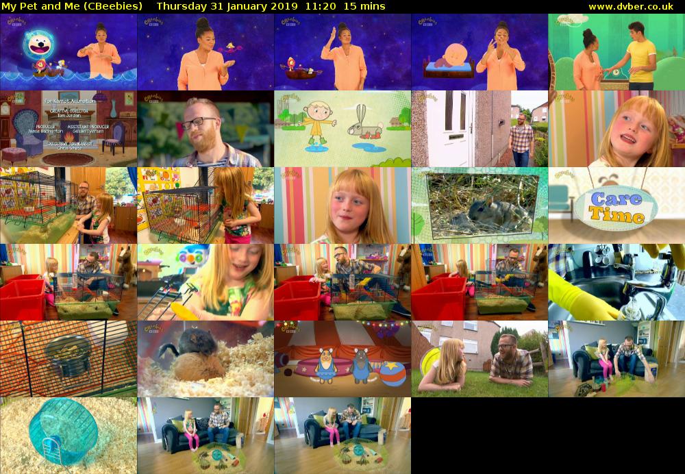 My Pet and Me (CBeebies) Thursday 31 January 2019 11:20 - 11:35