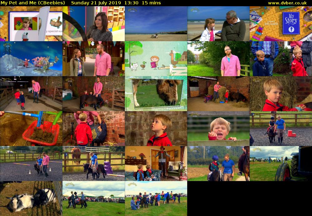 My Pet and Me (CBeebies) Sunday 21 July 2019 13:30 - 13:45