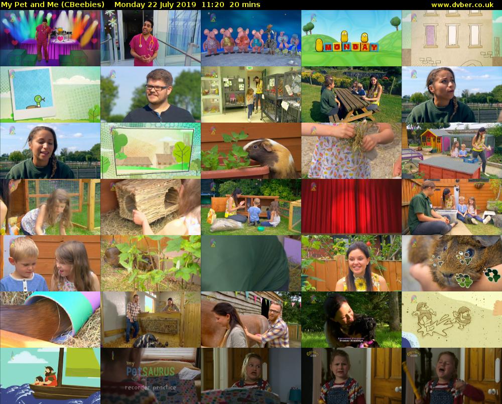 My Pet and Me (CBeebies) Monday 22 July 2019 11:20 - 11:40