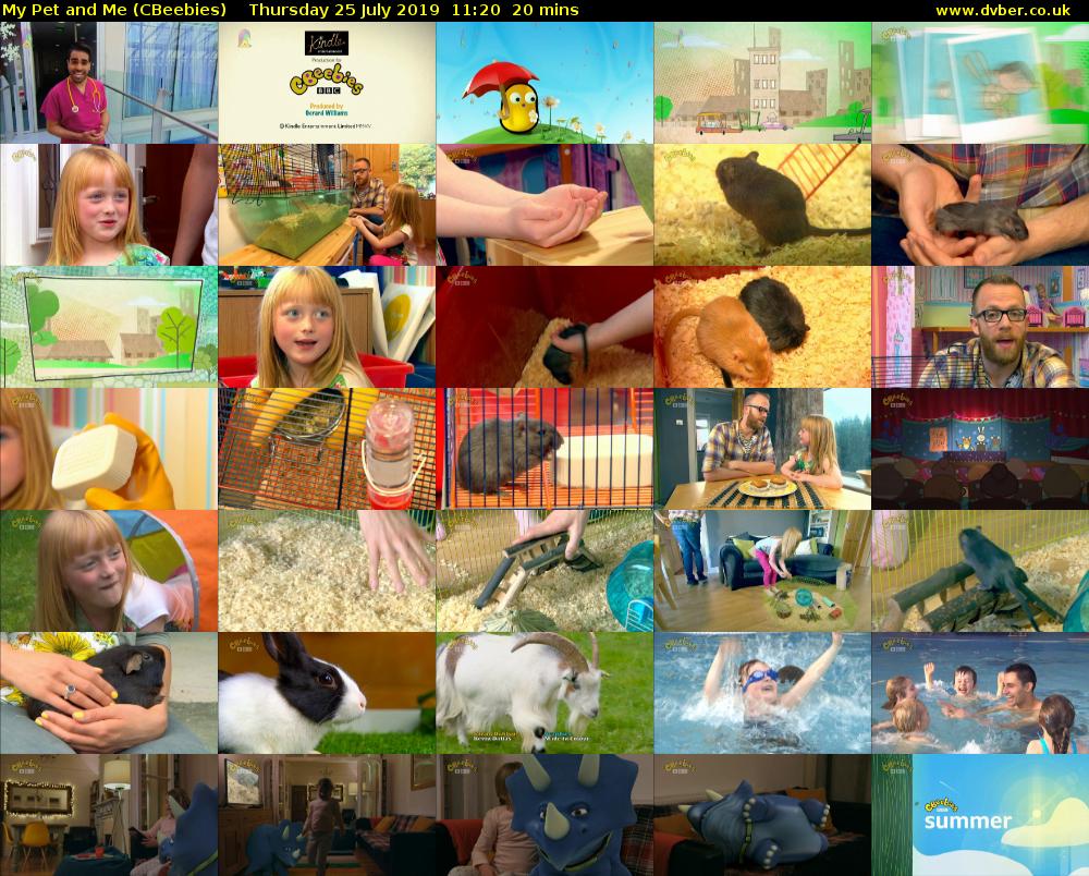 My Pet and Me (CBeebies) Thursday 25 July 2019 11:20 - 11:40
