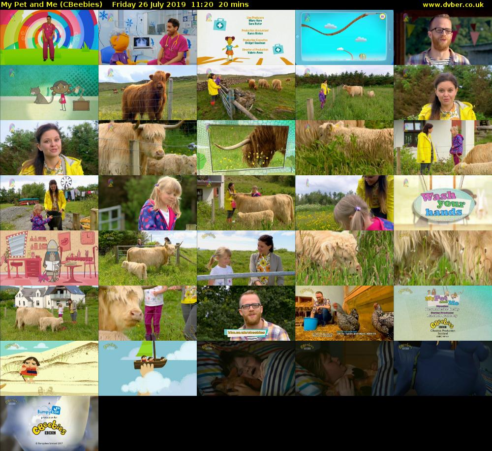 My Pet and Me (CBeebies) Friday 26 July 2019 11:20 - 11:40