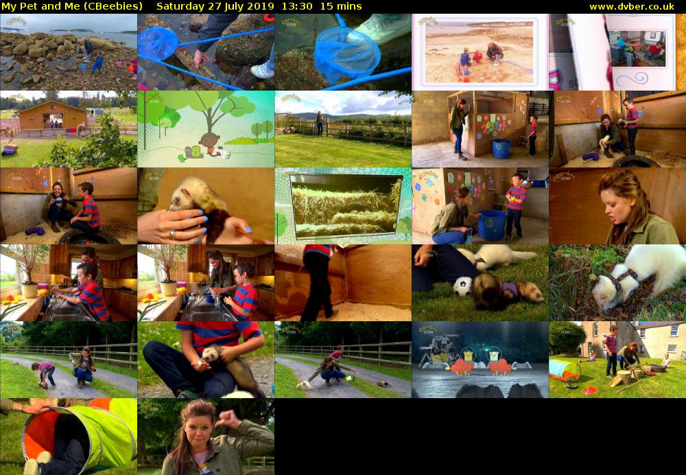 My Pet and Me (CBeebies) Saturday 27 July 2019 13:30 - 13:45