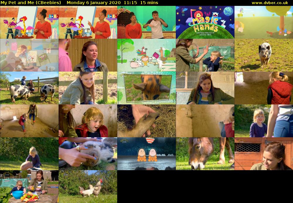 My Pet and Me (CBeebies) Monday 6 January 2020 11:15 - 11:30