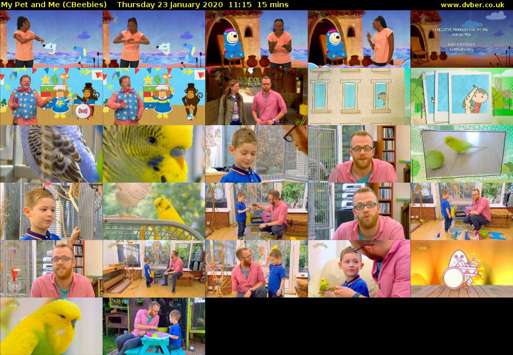 My Pet and Me (CBeebies) Thursday 23 January 2020 11:15 - 11:30
