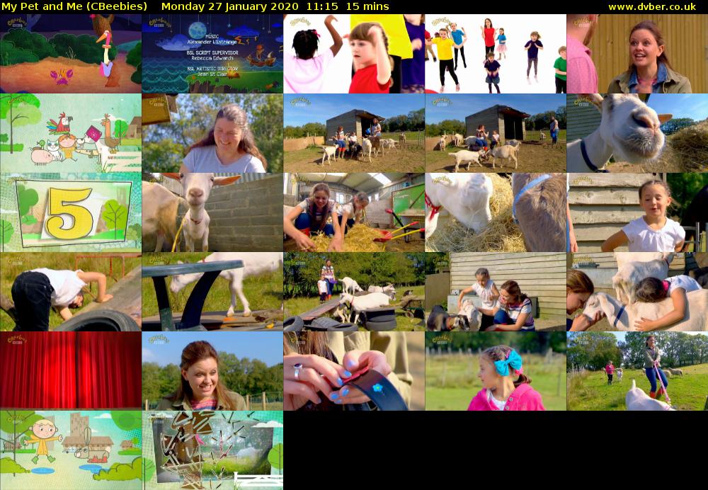 My Pet and Me (CBeebies) Monday 27 January 2020 11:15 - 11:30