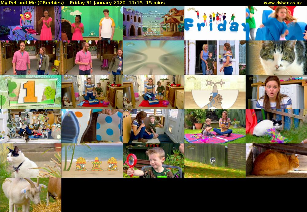 My Pet and Me (CBeebies) Friday 31 January 2020 11:15 - 11:30