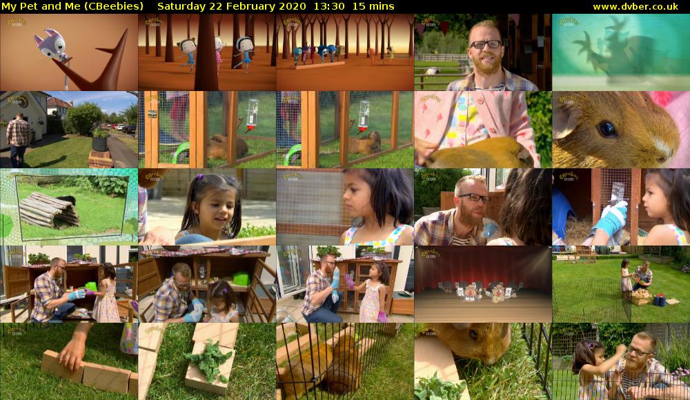 My Pet and Me (CBeebies) Saturday 22 February 2020 13:30 - 13:45
