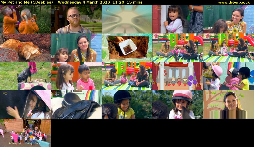 My Pet and Me (CBeebies) Wednesday 4 March 2020 11:20 - 11:35
