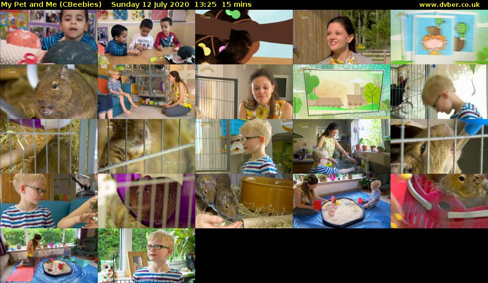 My Pet and Me (CBeebies) Sunday 12 July 2020 13:25 - 13:40